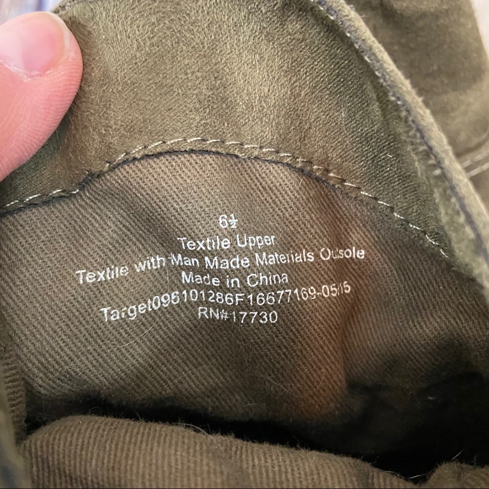 Olive green booties Merona size 6.5 - Picture 4 of 7